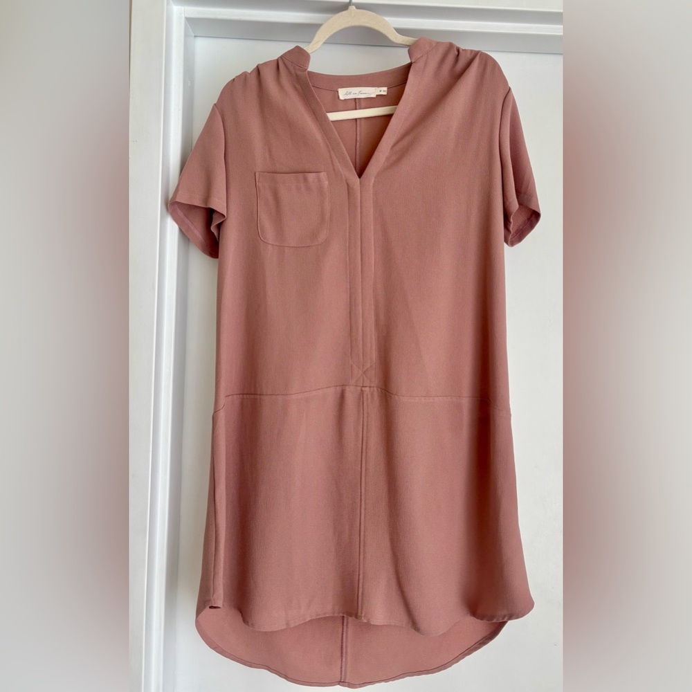 Blush Pink Short Sleeve Dress